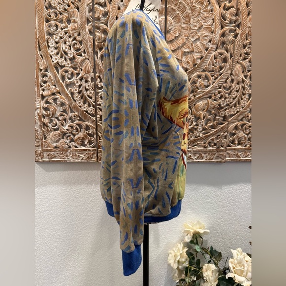 Cat Van Gogh Impressionist Long Sleeve Sweatshirt Style Shirt (Unisex)- size 2XL - Picture 3 of 6